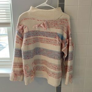 Candy cane oversized sweater